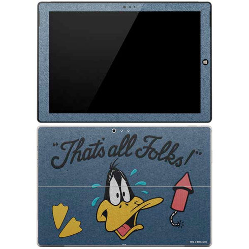 Looney Tunes Daffy Duck Thats All Folks Surface Pro 3 Skin